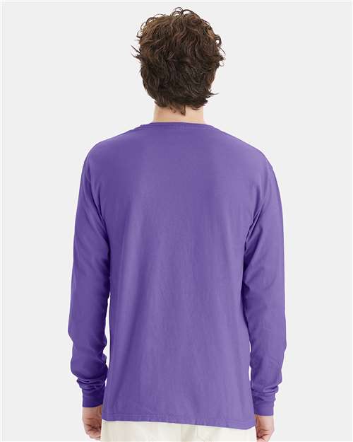 ComfortWash by Hanes Unisex Garment-Dyed Long Sleeve T-Shirt GDH200 - Lavender