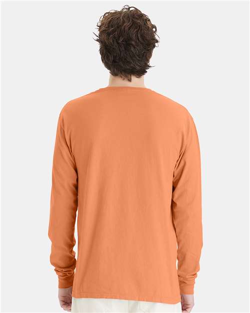 ComfortWash by Hanes Unisex Garment-Dyed Long Sleeve T-Shirt GDH200 - Horizon Orange