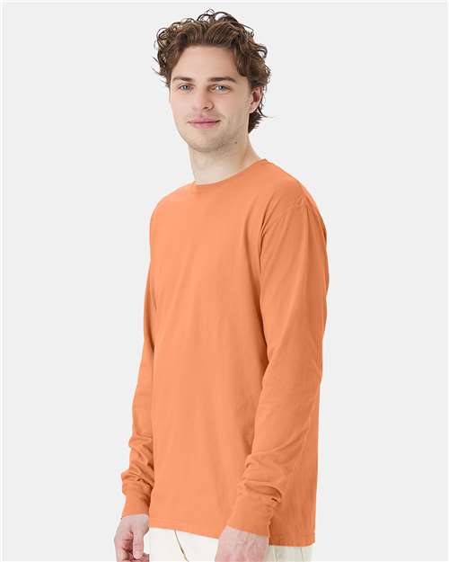 ComfortWash by Hanes Unisex Garment-Dyed Long Sleeve T-Shirt GDH200 - Horizon Orange