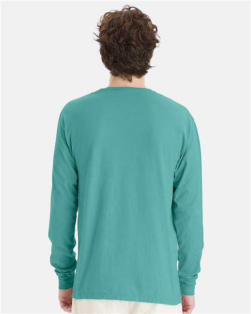 ComfortWash by Hanes Unisex Garment-Dyed Long Sleeve T-Shirt GDH200 - Spanish Moss