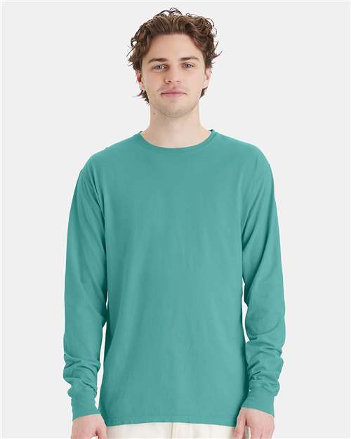 ComfortWash by Hanes Unisex Garment-Dyed Long Sleeve T-Shirt GDH200 - Spanish Moss