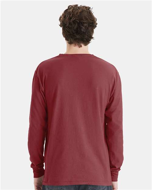 ComfortWash by Hanes Unisex Garment-Dyed Long Sleeve T-Shirt With a Pocket GDH250