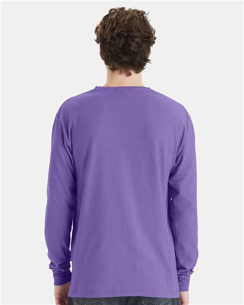 ComfortWash by Hanes Unisex Garment-Dyed Long Sleeve T-Shirt With a Pocket GDH250