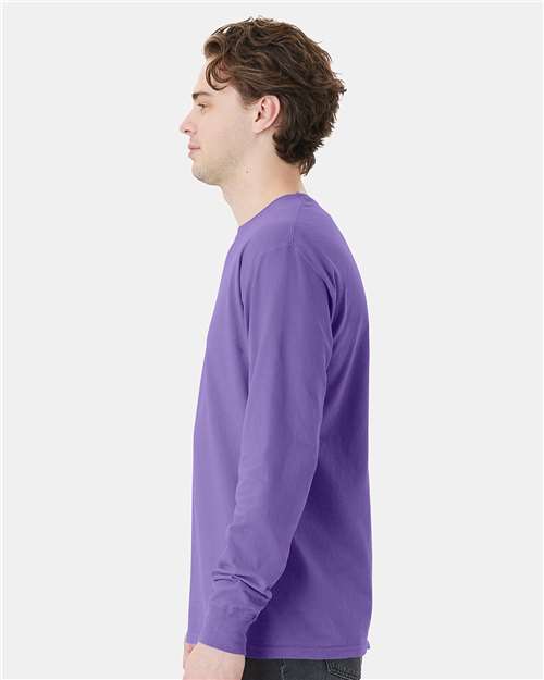 ComfortWash by Hanes Unisex Garment-Dyed Long Sleeve T-Shirt With a Pocket GDH250