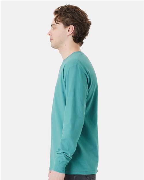 ComfortWash by Hanes Unisex Garment-Dyed Long Sleeve T-Shirt With a Pocket GDH250