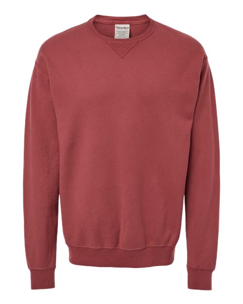 ComfortWash by Hanes Unisex Garment-Dyed Crewneck Sweatshirt GDH400 - Cayenne