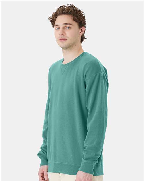 ComfortWash by Hanes Unisex Garment-Dyed Crewneck Sweatshirt GDH400 - Spanish Moss