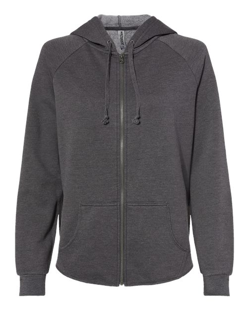 Independent Trading Co. Women's California Wave Wash Full-Zip Hooded Sweatshirt PRM2500Z