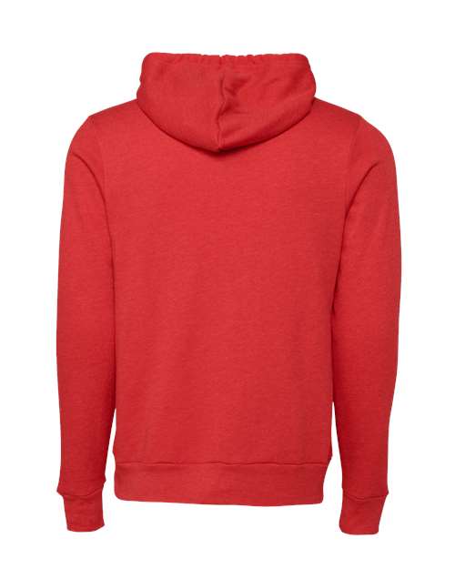 BELLA + CANVAS Unisex Sponge Fleece Hoodie Sweatshirt 3719 - Heather Red