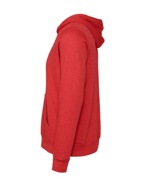 BELLA + CANVAS Unisex Sponge Fleece Hoodie Sweatshirt 3719 - Heather Red