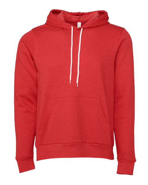 BELLA + CANVAS Unisex Sponge Fleece Hoodie Sweatshirt 3719 - Heather Red