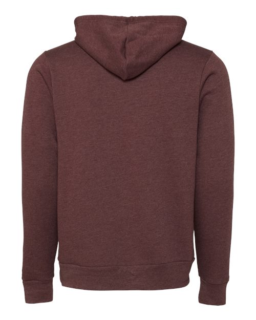 BELLA + CANVAS Unisex Sponge Fleece Hoodie Sweatshirt 3719 - Heather Maroon