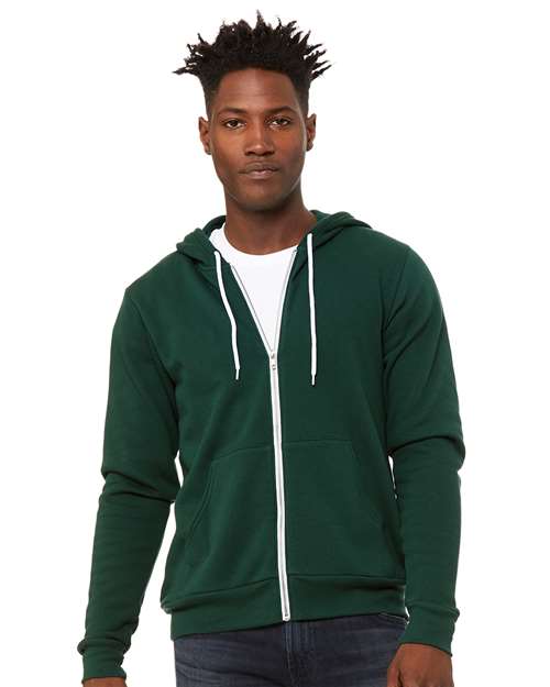BELLA + CANVAS Unisex Sponge Fleece Full-Zip Hoodie Sweatshirt 3739 - Forest