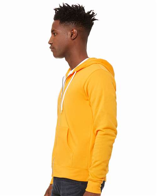 BELLA + CANVAS Unisex Sponge Fleece Full-Zip Hoodie Sweatshirt 3739 - Gold