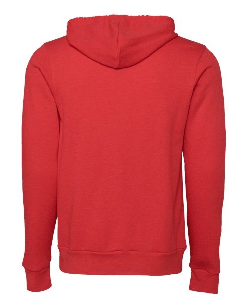 BELLA + CANVAS Unisex Sponge Fleece Full-Zip Hoodie Sweatshirt 3739 - Heather Red