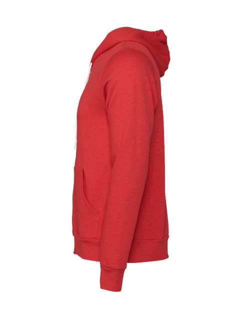 BELLA + CANVAS Unisex Sponge Fleece Full-Zip Hoodie Sweatshirt 3739 - Heather Red