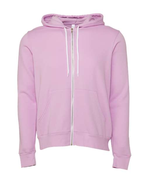 BELLA + CANVAS Unisex Sponge Fleece Full-Zip Hoodie Sweatshirt 3739 - Lilac