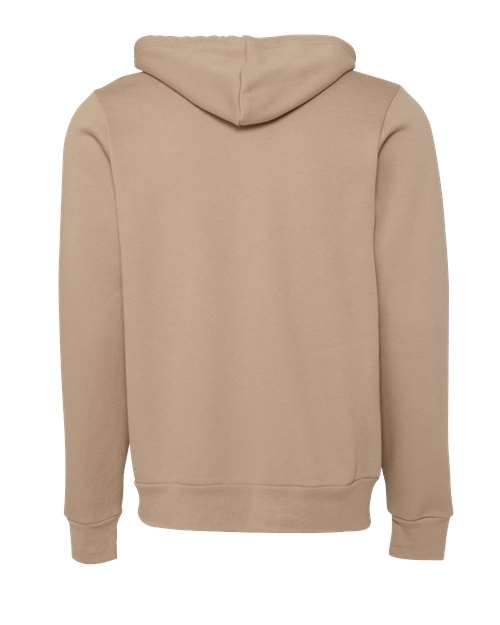 BELLA + CANVAS Unisex Sponge Fleece Full-Zip Hoodie Sweatshirt 3739 - Tan