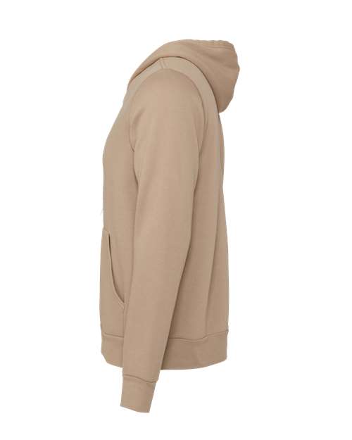 BELLA + CANVAS Unisex Sponge Fleece Full-Zip Hoodie Sweatshirt 3739 - Tan