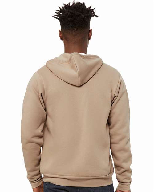 BELLA + CANVAS Unisex Sponge Fleece Full-Zip Hoodie Sweatshirt 3739 - Tan