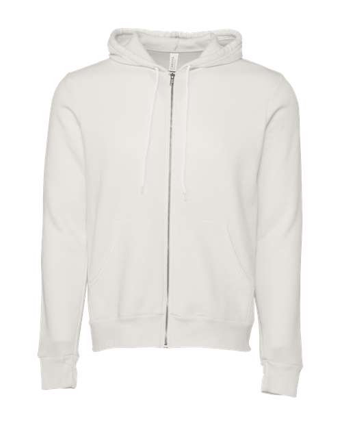BELLA + CANVAS Unisex Sponge Fleece Full-Zip Hoodie Sweatshirt 3739 - Vintage White