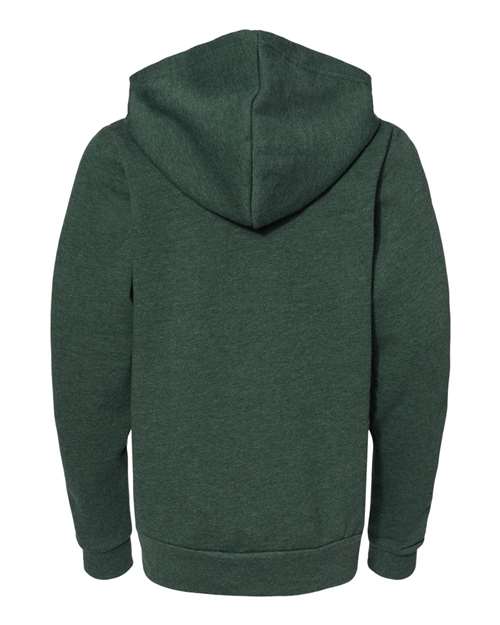BELLA + CANVAS Youth Sponge Fleece Full-Zip Hoodie Sweatshirt 3739Y