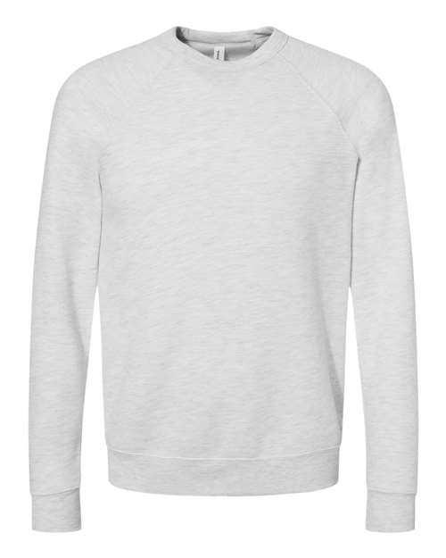 BELLA + CANVAS Unisex Sponge Fleece Raglan Crewneck Sweatshirt 3901 - Ash