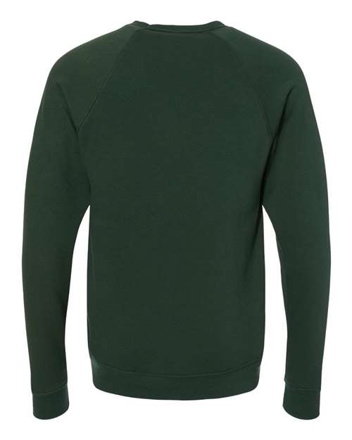 BELLA + CANVAS Unisex Sponge Fleece Raglan Crewneck Sweatshirt 3901 - Forest