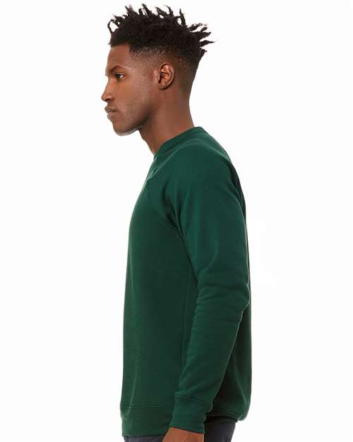 BELLA + CANVAS Unisex Sponge Fleece Raglan Crewneck Sweatshirt 3901 - Forest