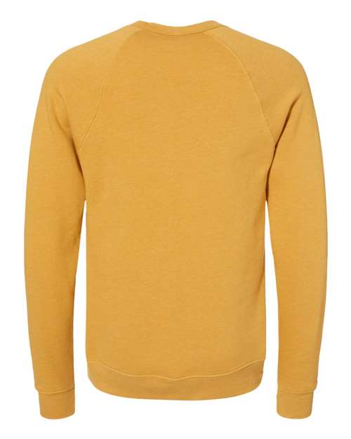 BELLA + CANVAS Unisex Sponge Fleece Raglan Crewneck Sweatshirt 3901 - Heather Mustard