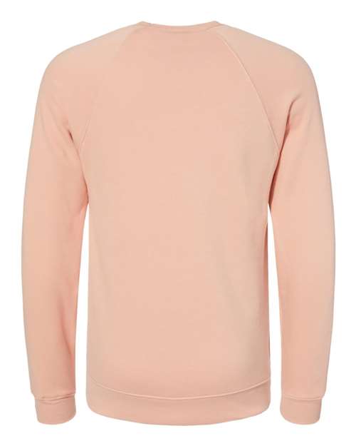 BELLA + CANVAS Unisex Sponge Fleece Raglan Crewneck Sweatshirt 3901 - Peach