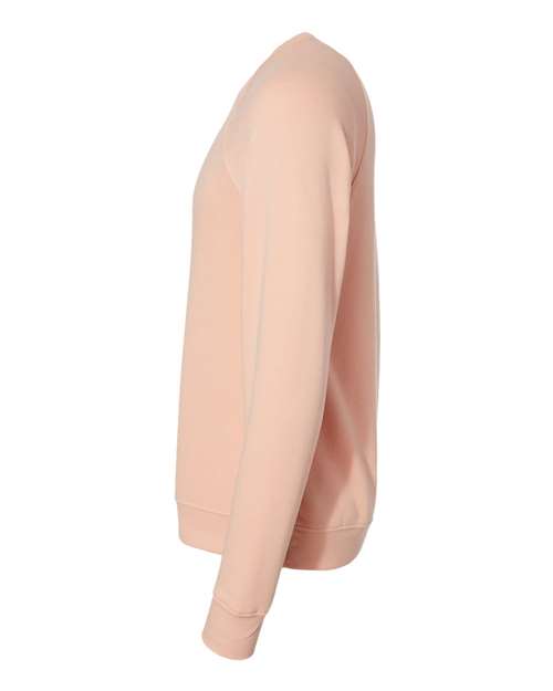 BELLA + CANVAS Unisex Sponge Fleece Raglan Crewneck Sweatshirt 3901 - Peach