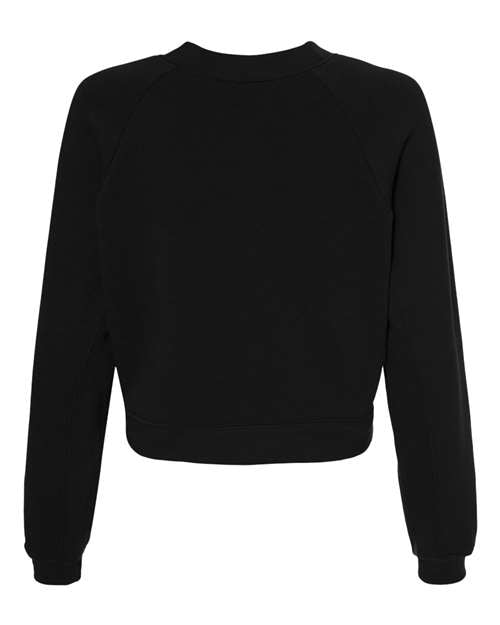 BELLA + CANVAS Women's Crop Raglan Fleece Crewneck Sweatshirt 7505