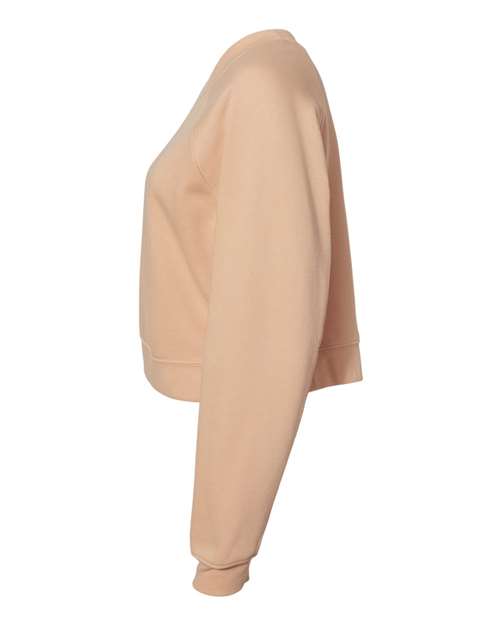 BELLA + CANVAS Women's Crop Raglan Fleece Crewneck Sweatshirt 7505