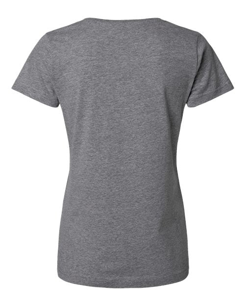 LAT Women's Fine Jersey V-Neck Tee 3507 - Granite Heather