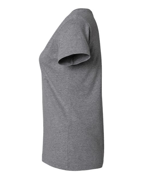 LAT Women's Fine Jersey V-Neck Tee 3507 - Granite Heather