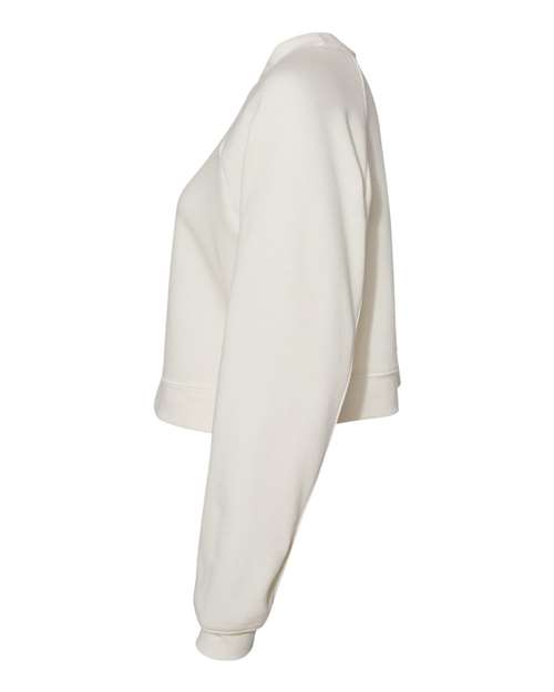 BELLA + CANVAS Women's Crop Raglan Fleece Crewneck Sweatshirt 7505