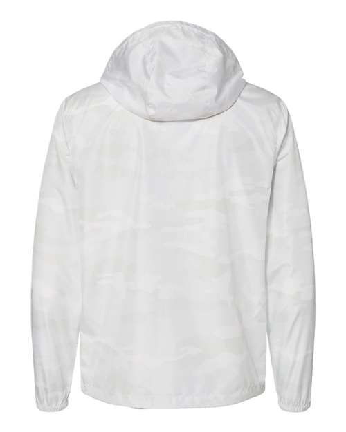 Independent Trading Co. Men's Lightweight Windbreaker Full-Zip Jacket EXP54LWZ - White Camo