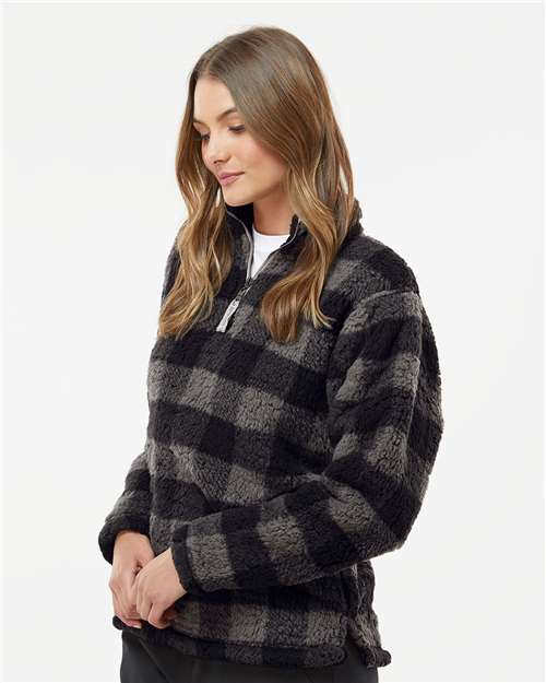 J. America Women’s Epic Sherpa Quarter-Zip Pullover 8451