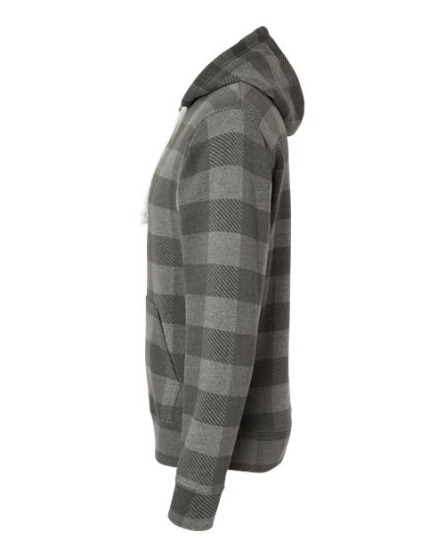 J. America Men's Triblend Fleece Hooded Sweatshirt 8871 - Smoke Triblend Buffalo