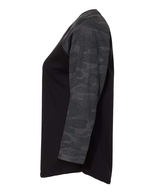 LAT Women's Baseball Fine Jersey Three-Quarter Sleeve Tee 3530