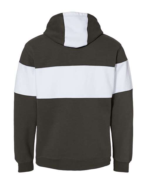 J. America Men's Varsity Fleece Colorblocked Hooded Sweatshirt 8644