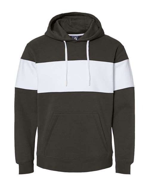 J. America Men's Varsity Fleece Colorblocked Hooded Sweatshirt 8644