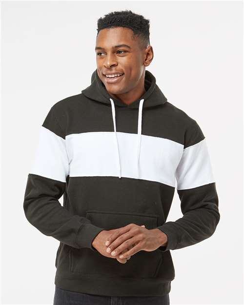 J. America Men's Varsity Fleece Colorblocked Hooded Sweatshirt 8644
