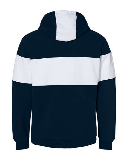 J. America Men's Varsity Fleece Colorblocked Hooded Sweatshirt 8644