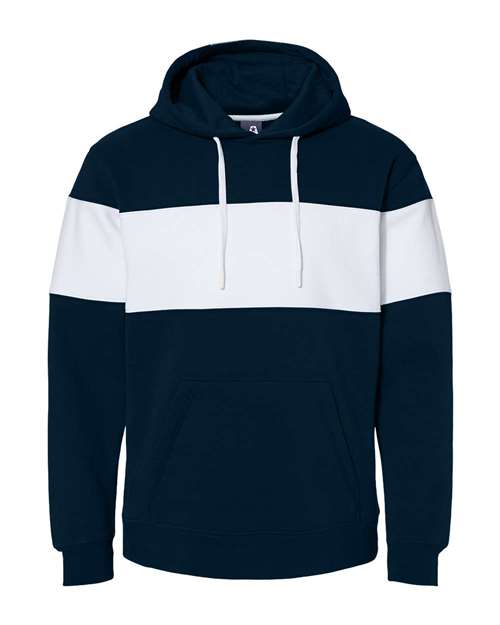 J. America Men's Varsity Fleece Colorblocked Hooded Sweatshirt 8644