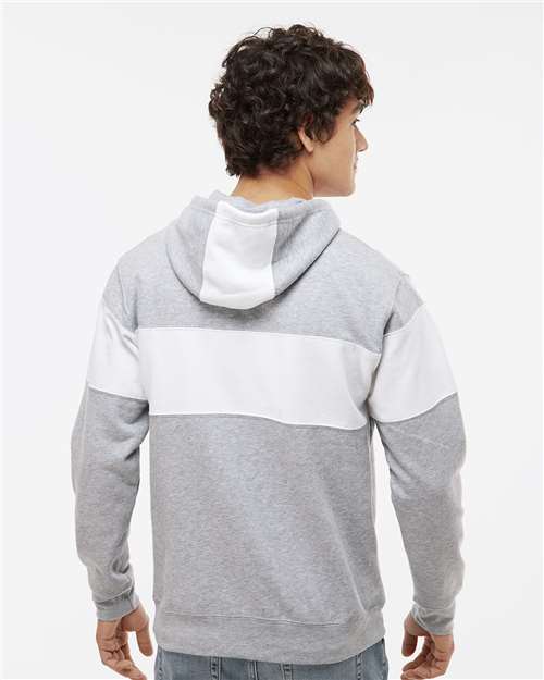 J. America Men's Varsity Fleece Colorblocked Hooded Sweatshirt 8644
