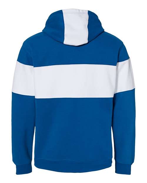J. America Men's Varsity Fleece Colorblocked Hooded Sweatshirt 8644
