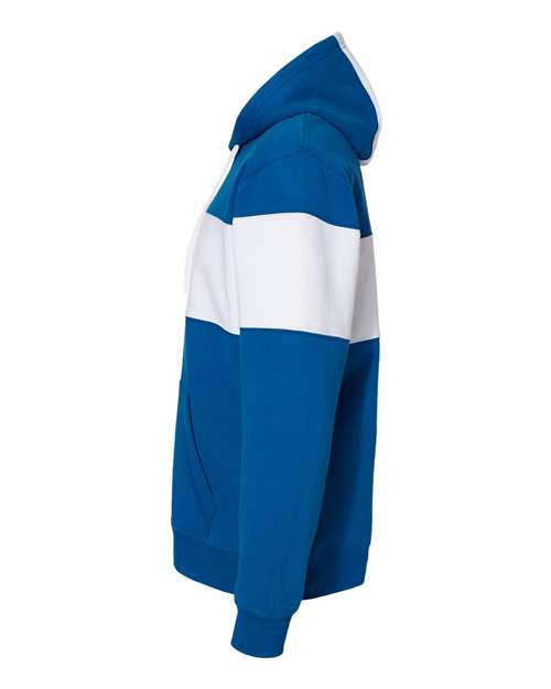 J. America Men's Varsity Fleece Colorblocked Hooded Sweatshirt 8644