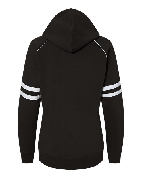 J. America Women's Varsity Fleece Piped Hooded Sweatshirt 8645